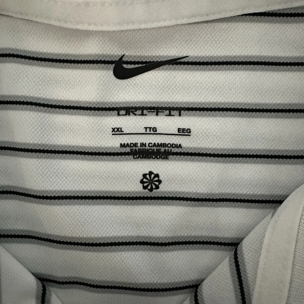Nike Men's XXL Dri-Fit Victory Striped Golf‎ Polo Summer Casual